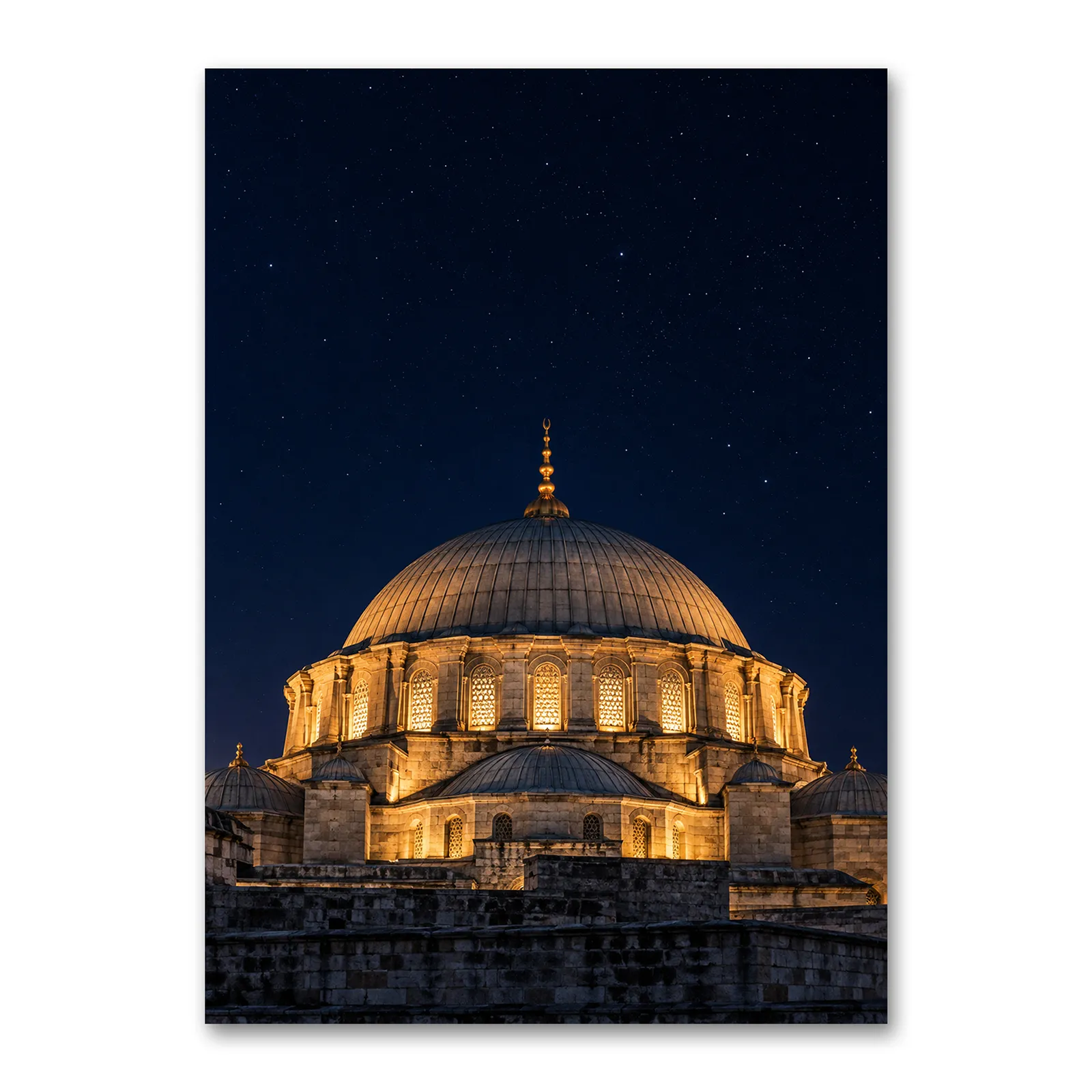 yildizli-gecede-isiltili-cami-kubbesi-kanvas-tablo-20261016-223310 Yıldızlı Gecede Işıltılı Cami Kubbesi Kanvas Tablo